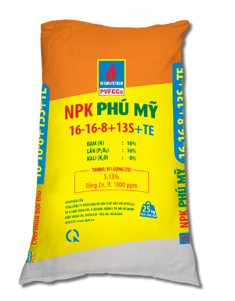 NPK PHÚ MỸ 16-16-8+13S+TE